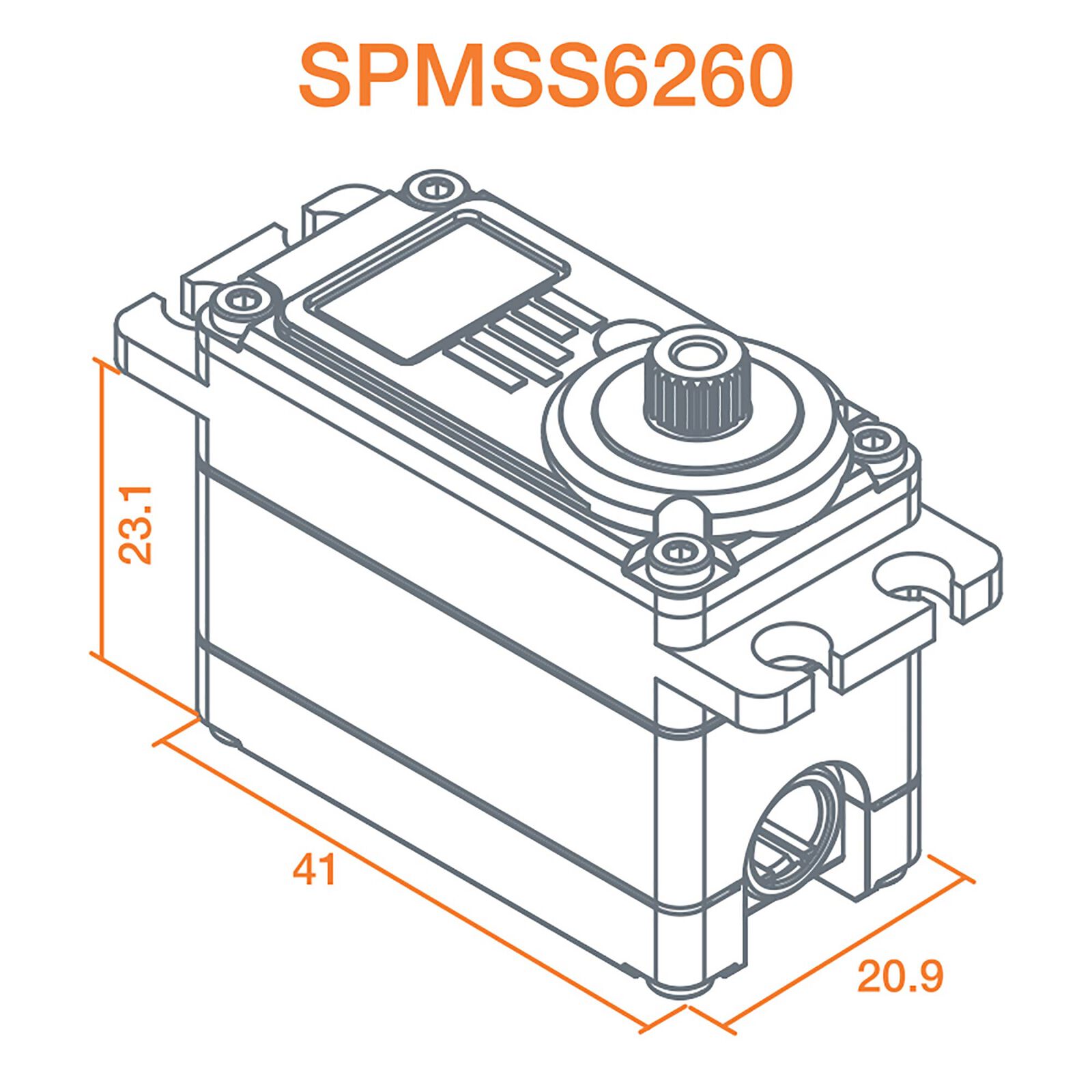 Spektrum S6260 Digital HV High Voltage High Speed MG Surface Servo SPMSS6260